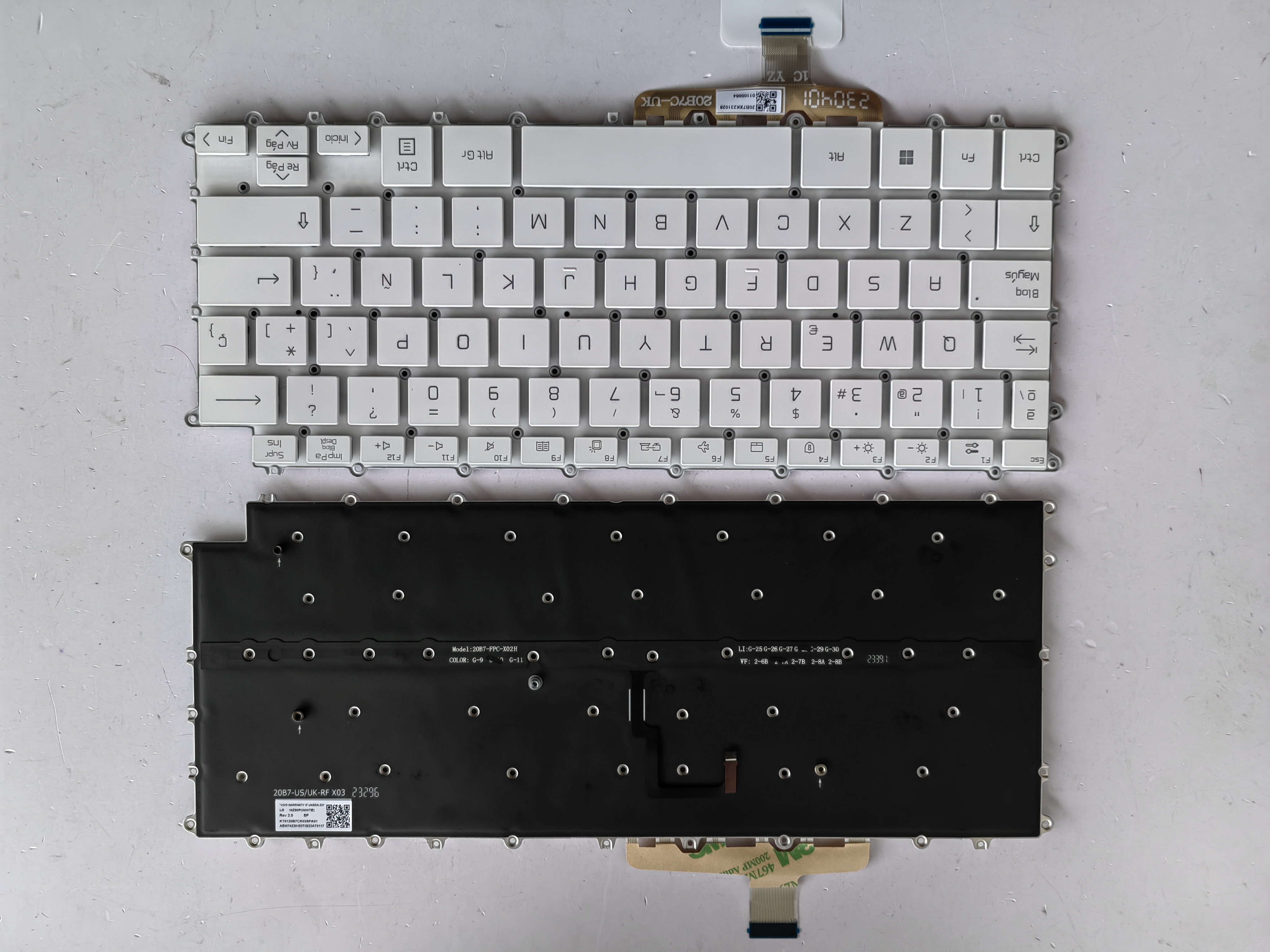 Picture of New Replacement Laptop Keyboard For LG 14Z90P/14Z95P/14ZD90P/gram 14Z90P Enter WHITE Backlit SP Layout